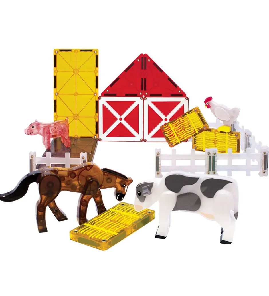 Magnetsæt - 25 Dele - Farm Animals>Magna-Tiles New