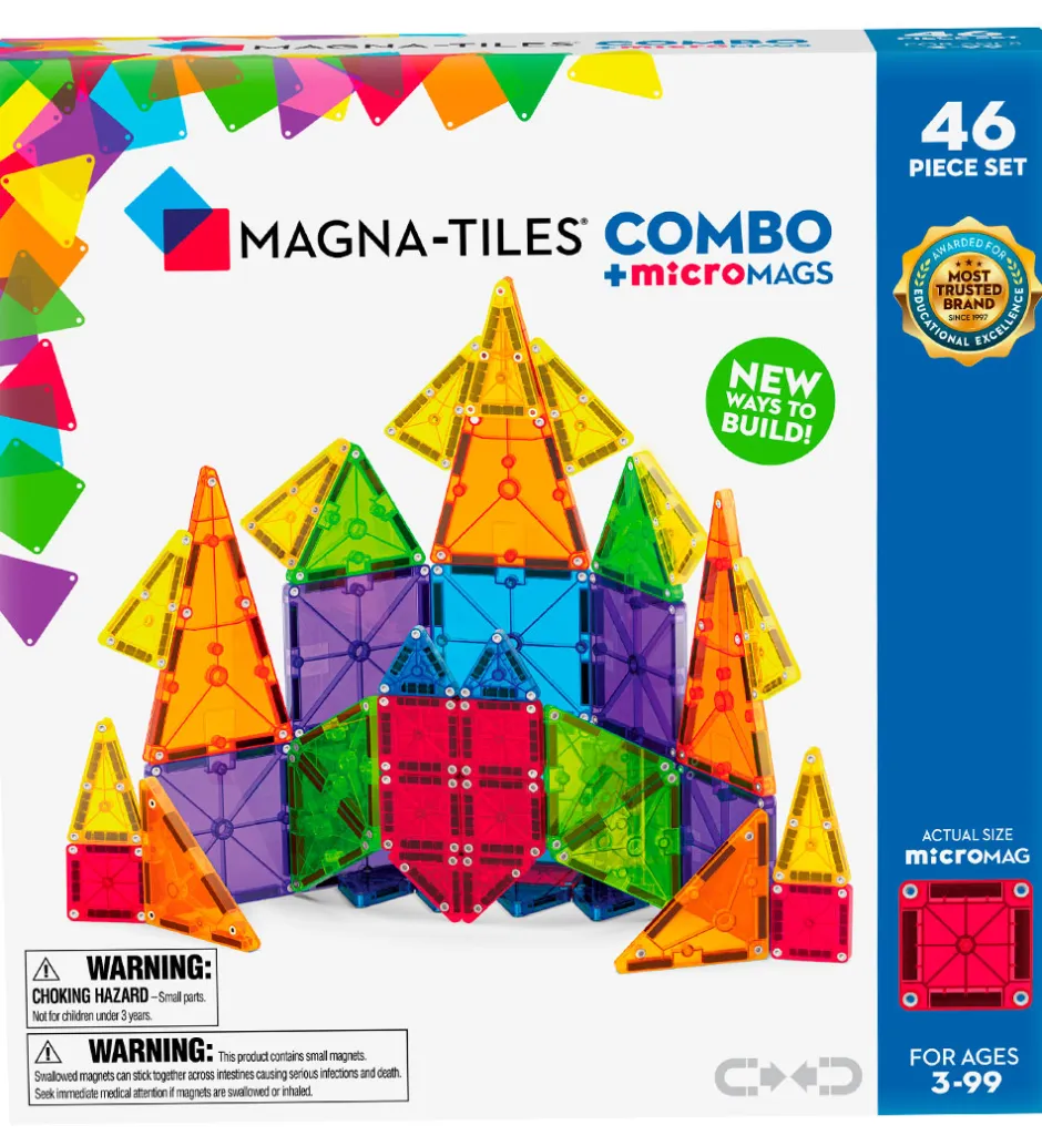 Magnetsæt - 46 Dele - MicroMAGS & Combo>Magna-Tiles New