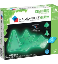 Magnetsæt - 16 Dele - Glow>Magna-Tiles Clearance
