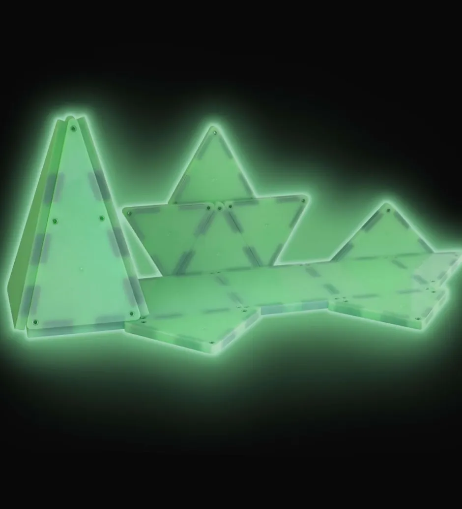 Magnetsæt - 16 Dele - Glow>Magna-Tiles Clearance