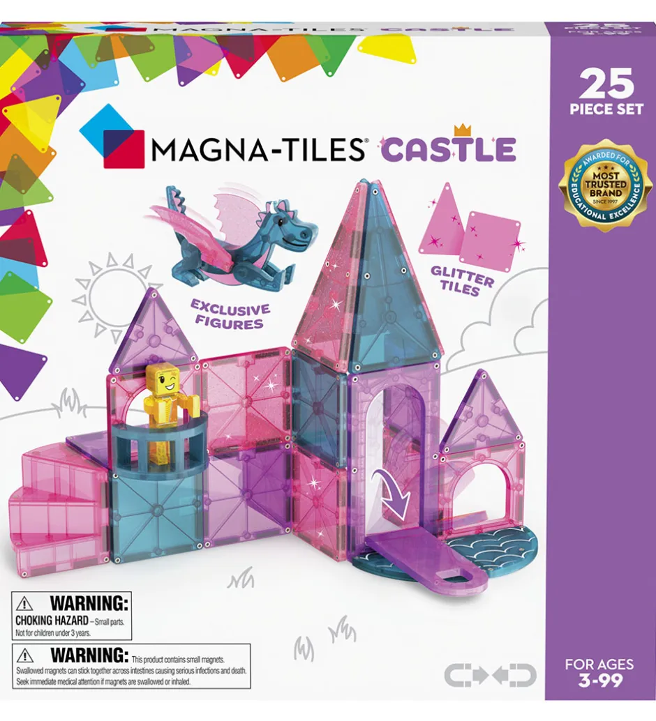 Magnetsæt - 25 Dele - Castle>Magna-Tiles Hot