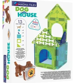 Magnetsæt - 13 Dele - Dog House + MicroMAGS>Magna-Tiles Sale