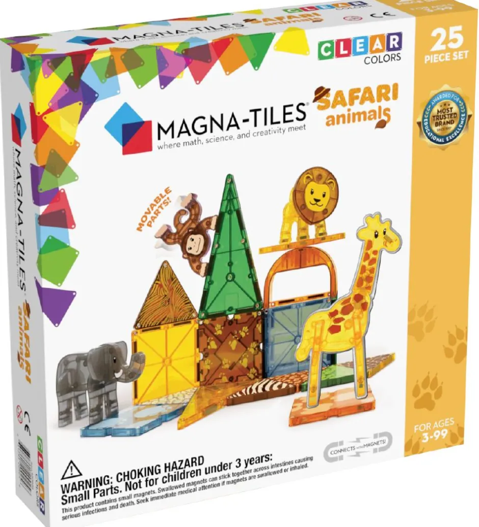 Magnetsæt - 25 Dele - Safaridyr>Magna-Tiles Hot