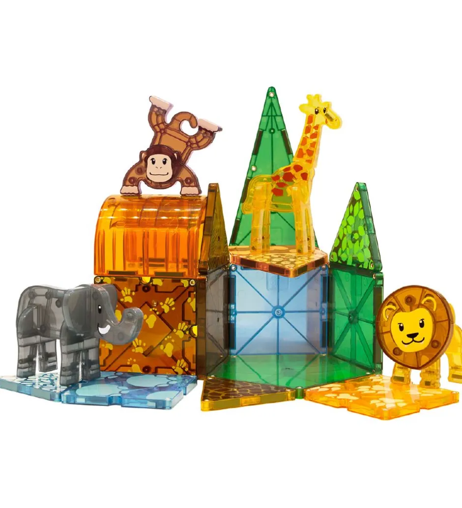 Magnetsæt - 25 Dele - Safaridyr>Magna-Tiles Hot