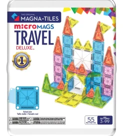 Magnetsæt - 55 Dele - Deluxe Travel Set + MicroMAGS>Magna-Tiles Sale
