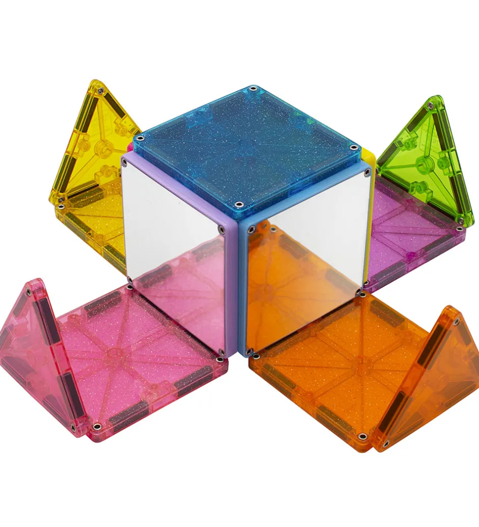 Magnetsæt - 15 Dele - Stardust Glitter & Spejle>Magna-Tiles Sale