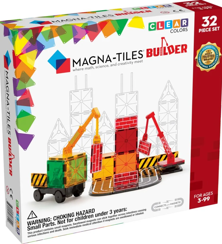 Magnetsæt - 32 Dele - Builder>Magna-Tiles Discount