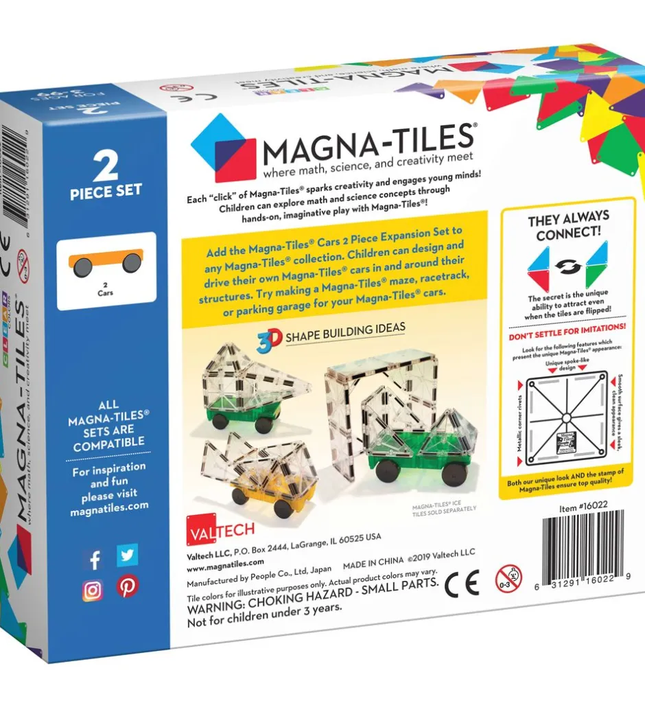 Magnet-udvidelsessæt - 2 Dele - Bil>Magna-Tiles Online