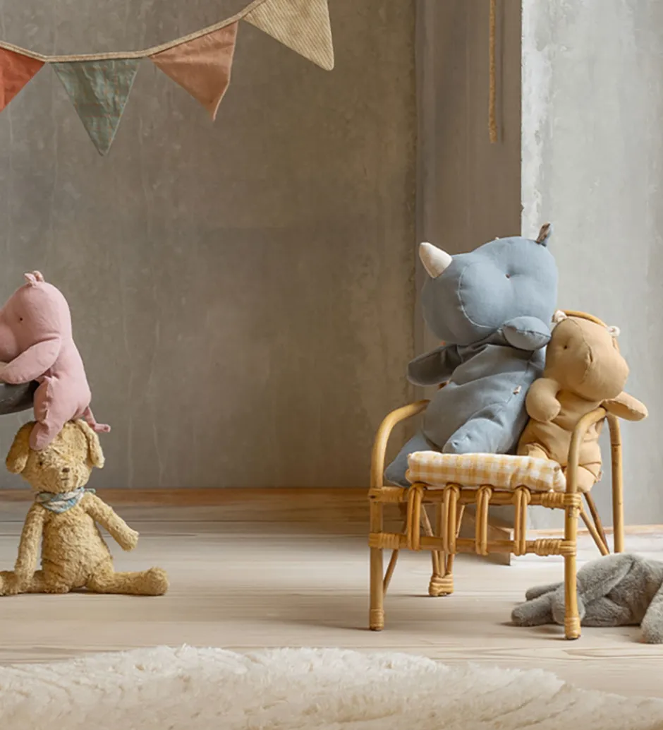 Bamse - Safari Friends - Flodhest - Lille - Råhvid>Maileg