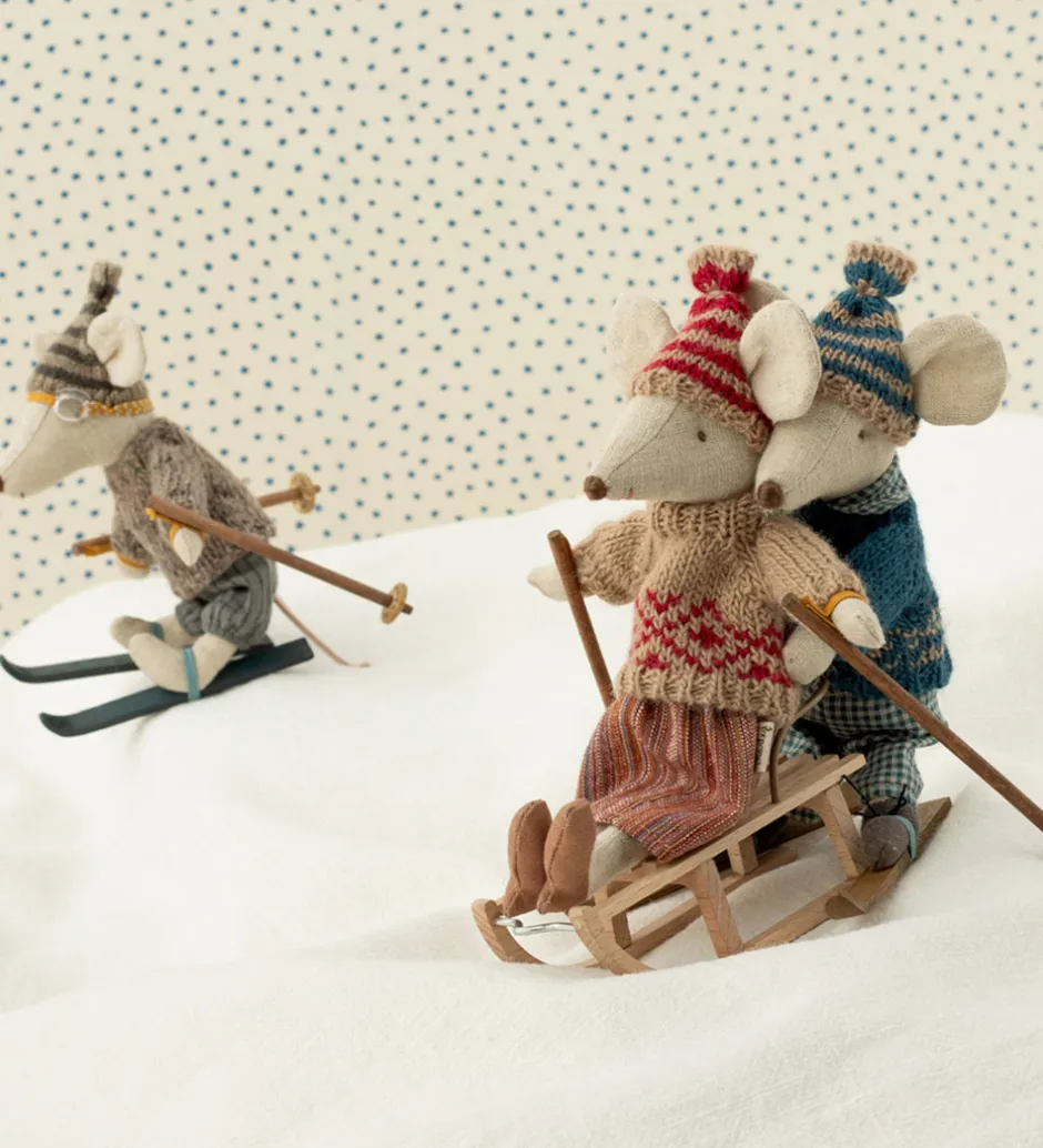sweater/Hat - Strik - Mus - Mor>Maileg Clearance