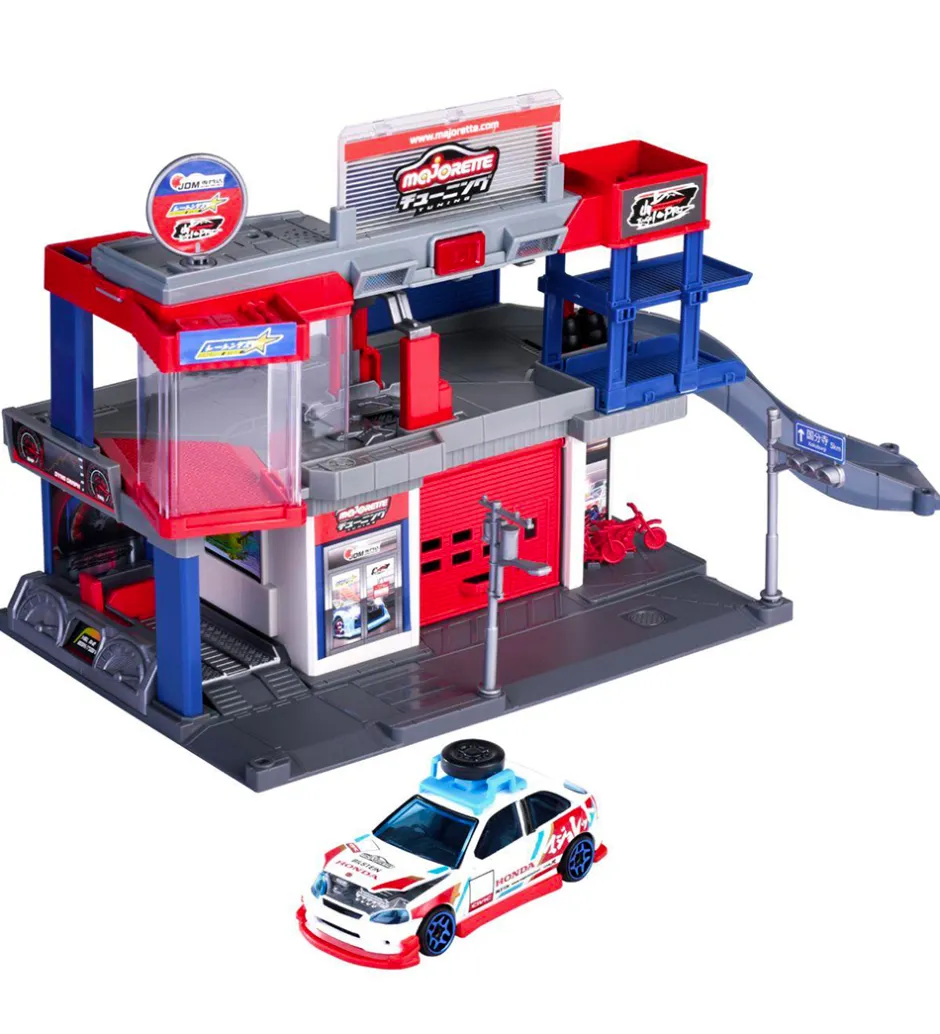Garage m. Bil, Lyd og Lys - Japan Series Tuning Garage>Majorette New