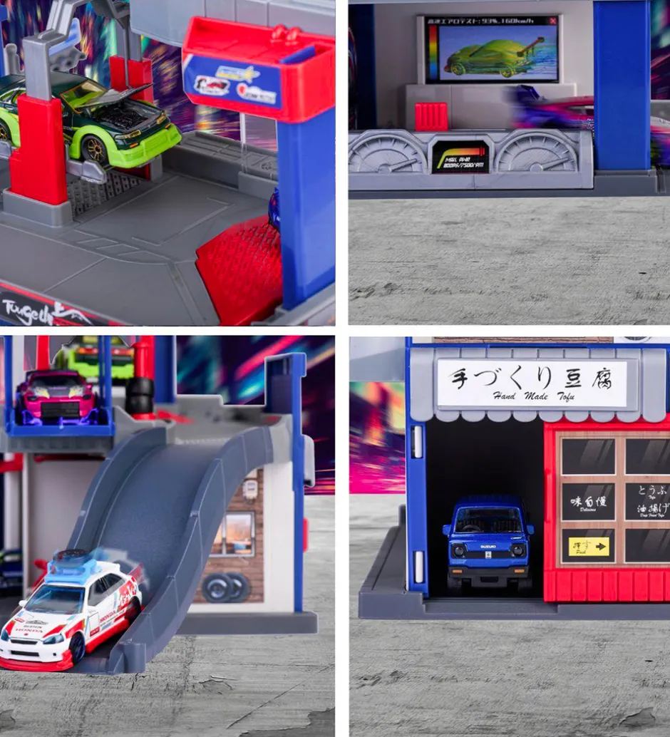 Garage m. Bil, Lyd og Lys - Japan Series Tuning Garage>Majorette New