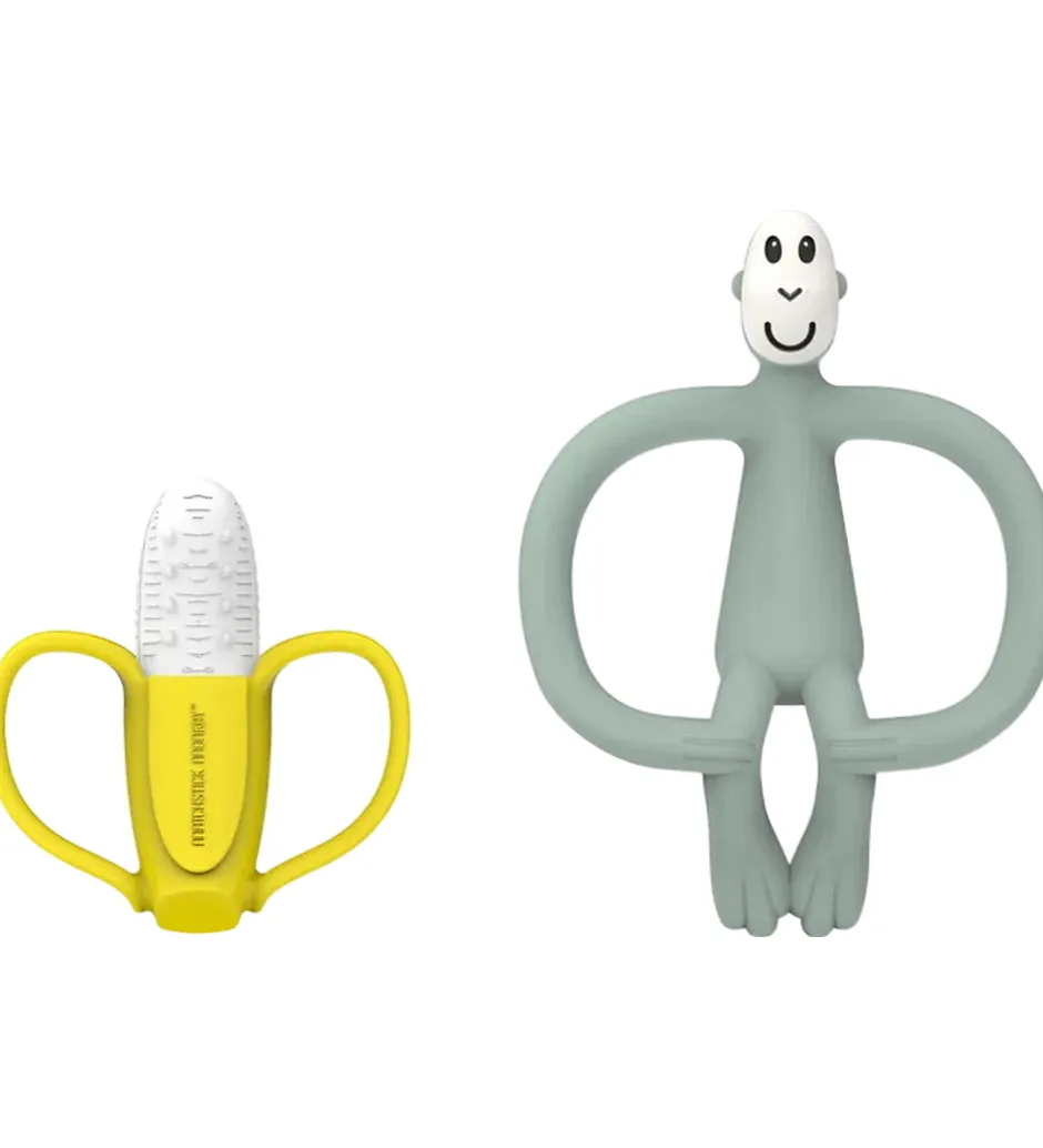 Bideringe - 2-pak - Banana & Monkey - Grøn>Matchstick Monkey Online