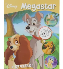 Malebog m. Klistermærker - 128 Sider - Disney>Megastar