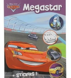 Malebog m. Klistermærker - 128 Sider - Disney Cars>Megastar