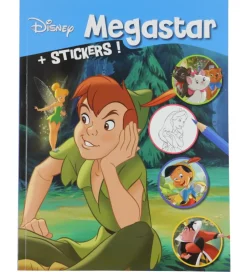 Malebog m. Klistermærker - 128 Sider - Disney>Megastar New