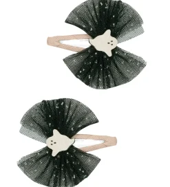 Hårspænder - 2-pak - 5 cm - Ghost Tulle Halloween>Mimi & Lula