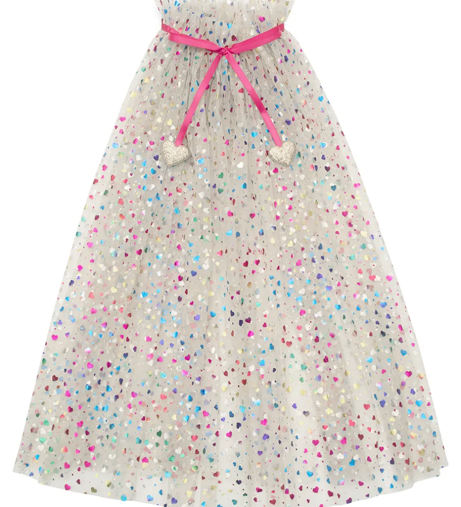 Kappe - Tyl - Beige Rainbow Hearts>Mimi & Lula Hot