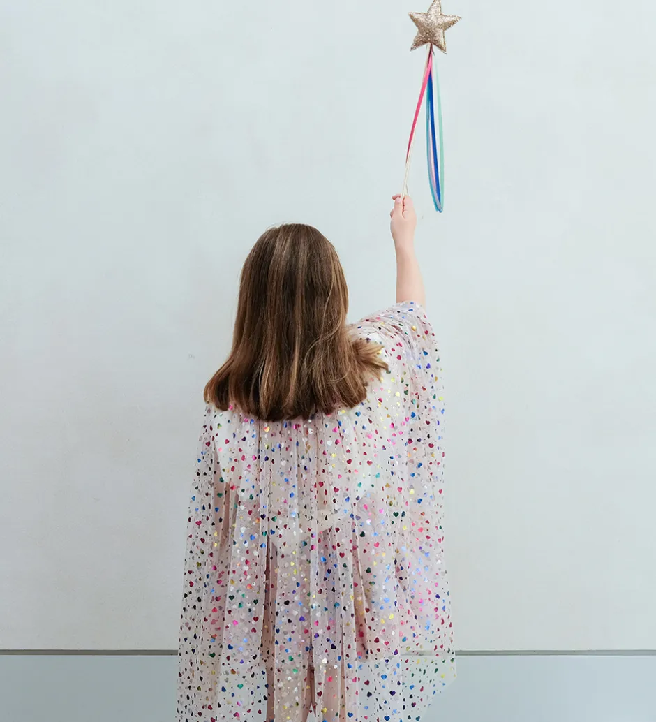Kappe - Tyl - Beige Rainbow Hearts>Mimi & Lula Hot