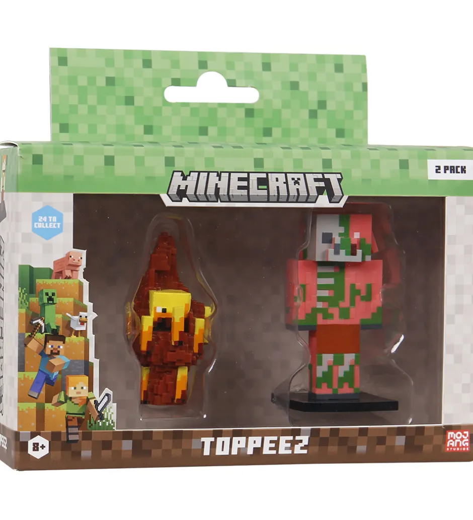 Legetøjsfigurer - 3D - 2-pak - Blaze/Zombified Piglin>Minecraft Best