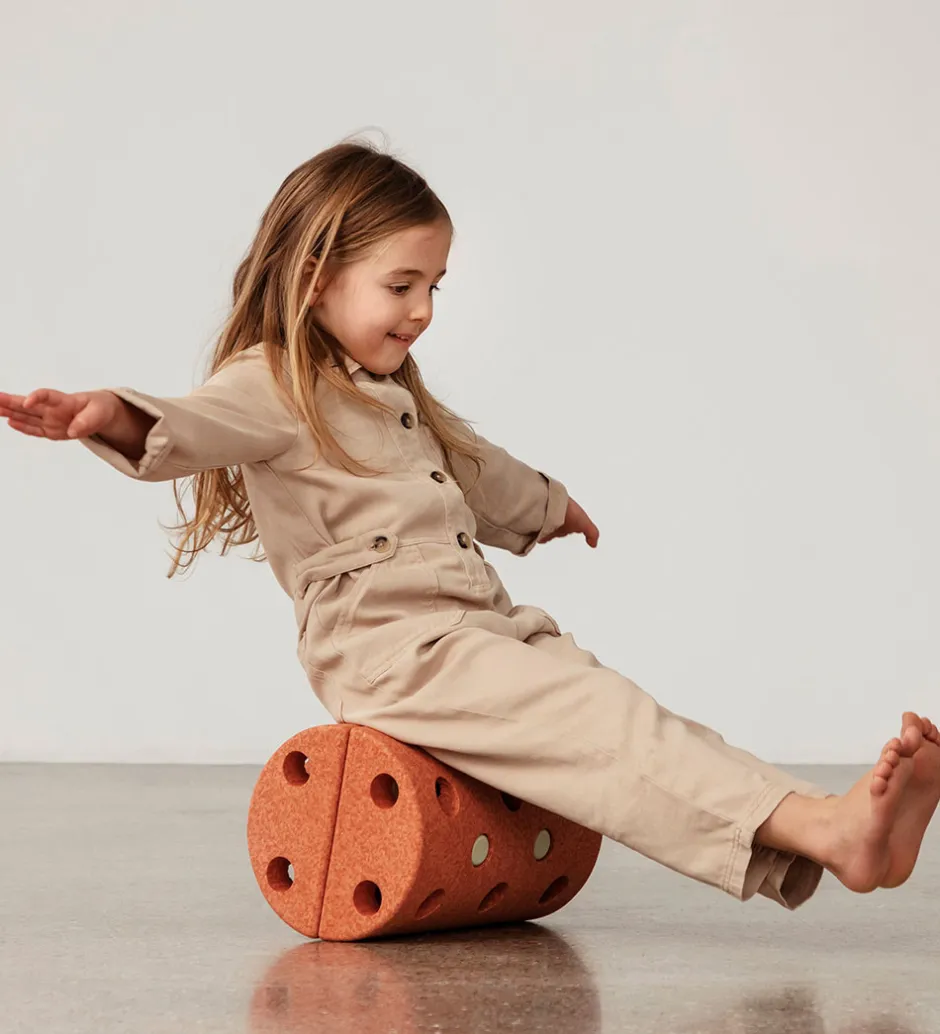 Balancerulle - 4 Dele - 30x20x20 cm - Burnt Orange/Dusty Gr>MODU Best
