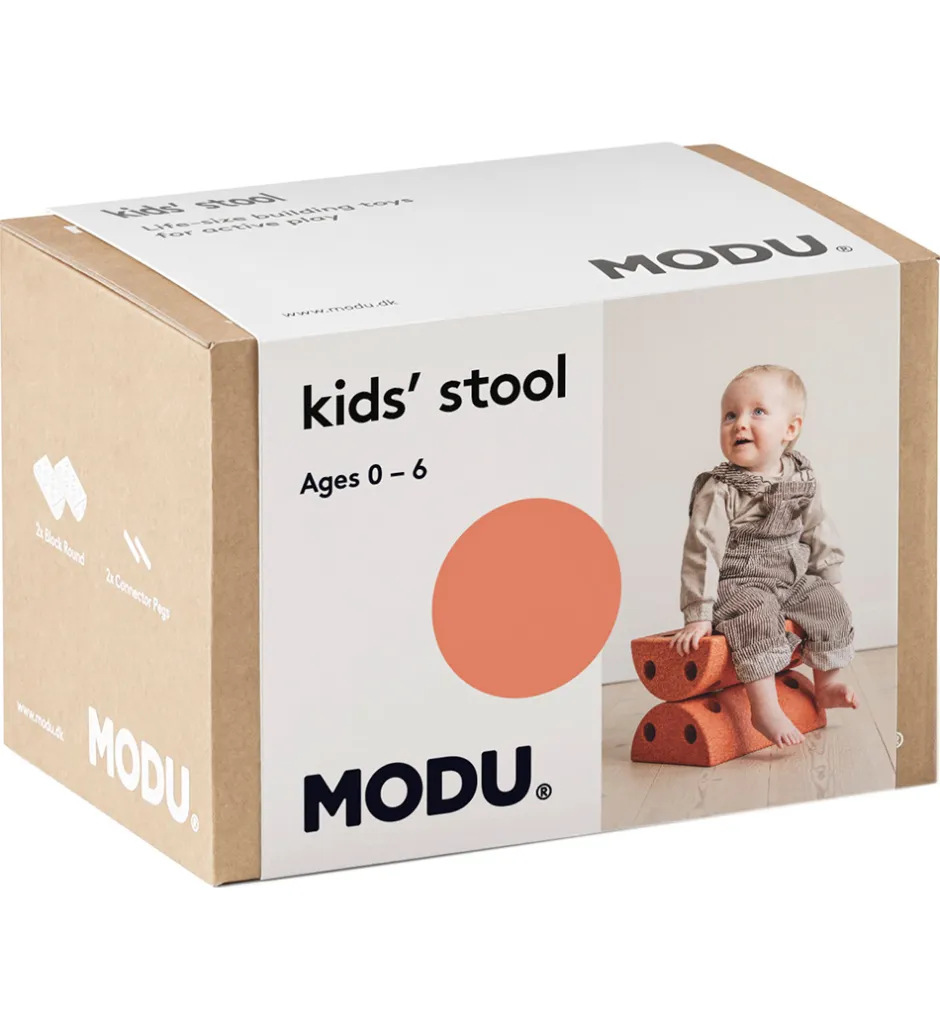 Børneskammel - 4 Dele - Burnt Orange/Dusty Green>MODU New