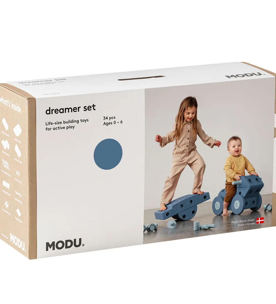 Dreamer Sæt - 34 Dele - 70x40x20 cm - Deep Blue/Sky Blue>MODU Online