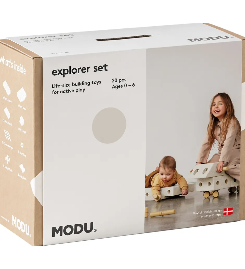 Explorer Sæt - 20 Dele - 55x40x20 cm - Sand Grey/Honey Yell>MODU Discount
