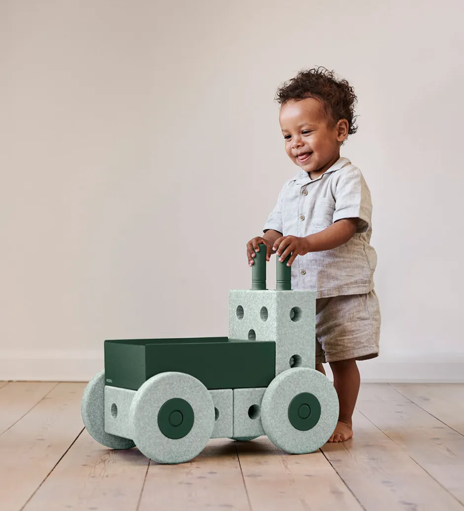 Gåvogn - 3-i-1 - 48x27x44 cm - Ocean Mint/Forest Green>MODU Outlet