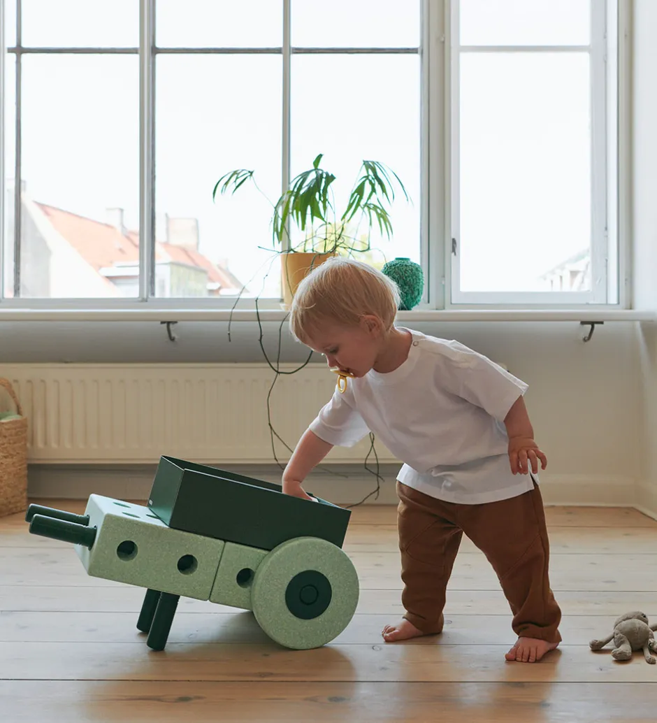 Gåvogn - 3-i-1 - 48x27x44 cm - Ocean Mint/Forest Green>MODU Outlet