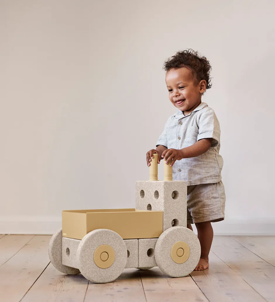 Gåvogn 3-i-1 - 48x27x44 cm - Sand Grey/Honey Yellow>MODU Sale