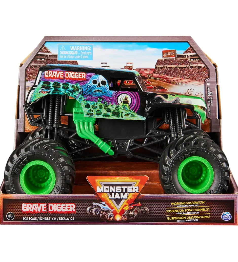 Collector Truck - 1:24 - Grave Digger - Sort/Grøn>Monster Jam Discount