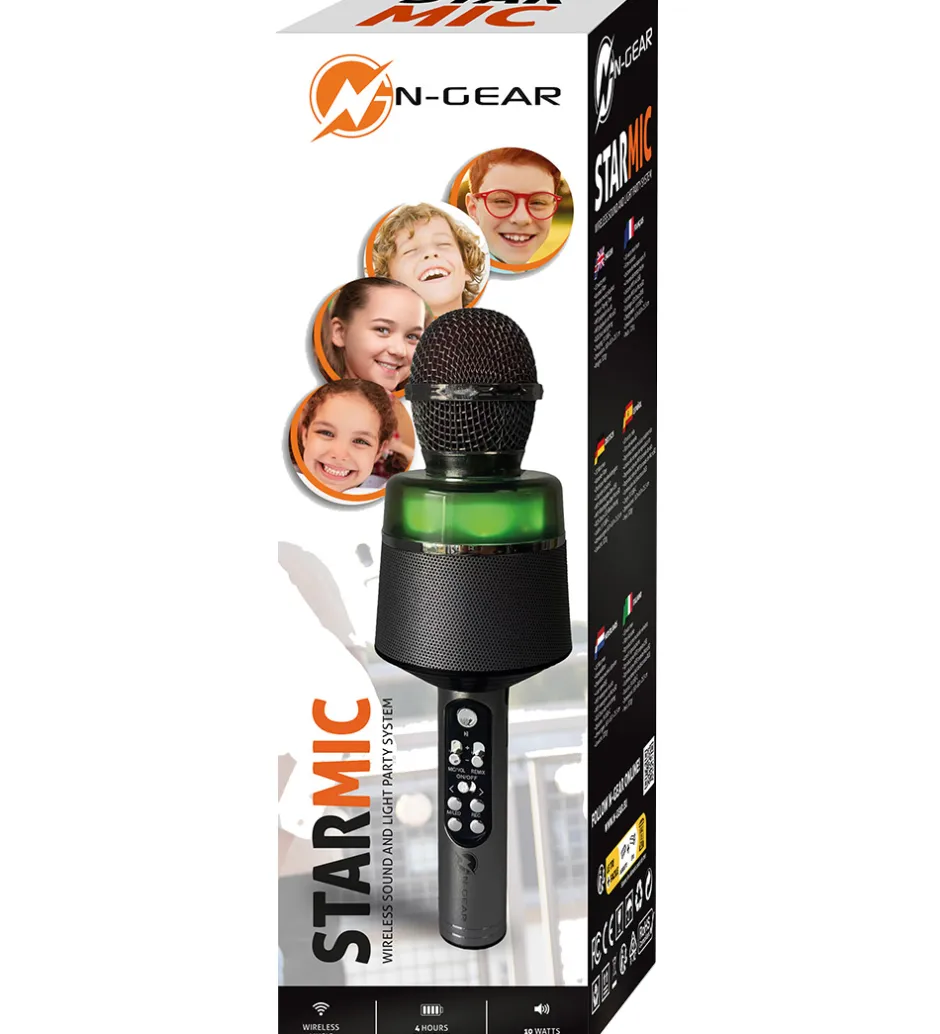 Mikrofon m. Lys - Wireless - Star Mic 100 - Space Grey>N-Gear Sale
