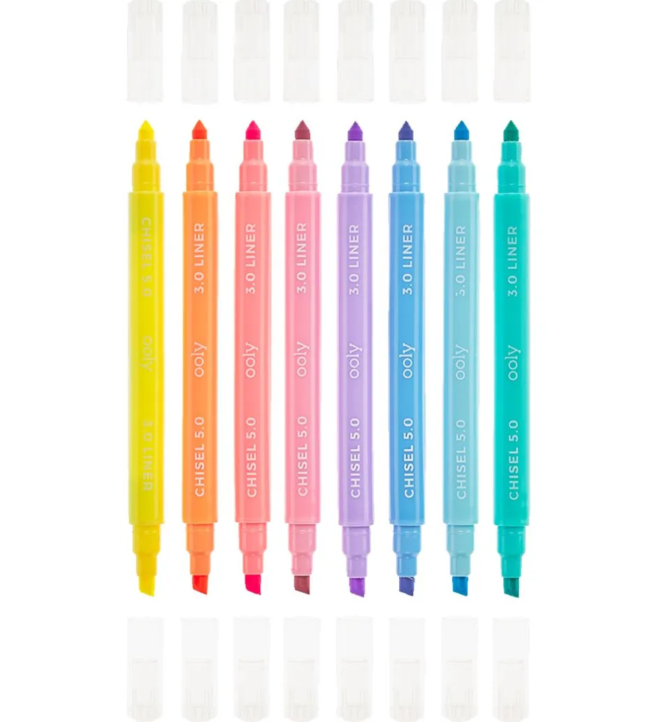 Dobbeltsidet Tuscher - 8 Stk - Pastel Liners Dual Tip Marke>Ooly Best