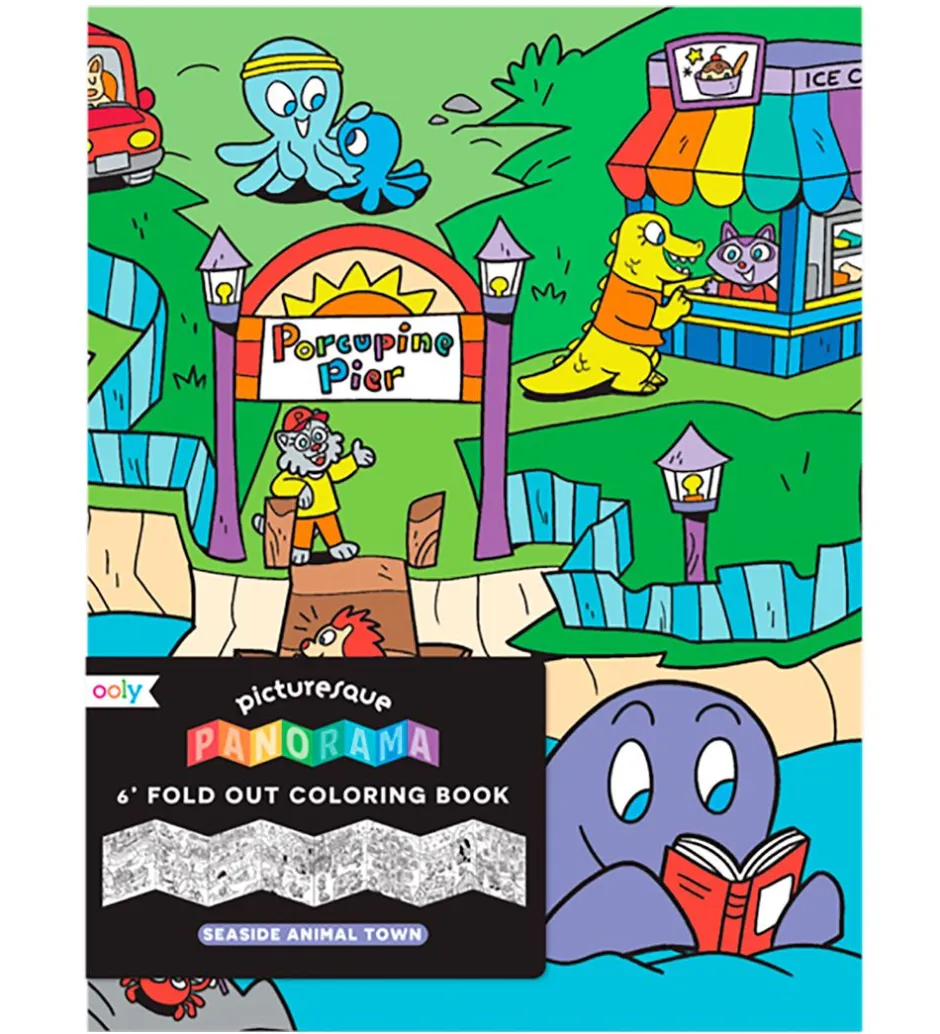 Fold Ud Malebog - Panorama - Seaside Animal Town>Ooly Sale