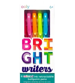 Kuglepenne - Bright Writers Colored Ballpoint Pens - 6 Stk.>Ooly Discount