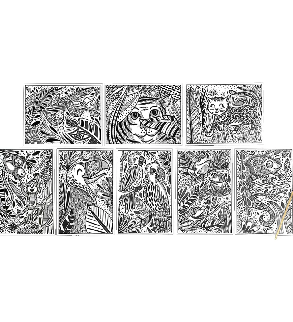 Magiske Maleark - Hidden Colors - 8 Stk. - Magic Jungle>Ooly Sale