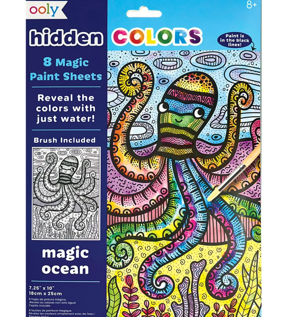 Magiske Maleark - Hidden Colors - 8 Stk. - Magic Ocean>Ooly