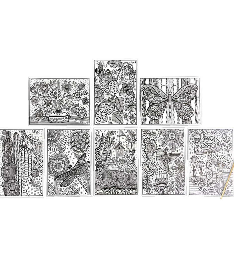 Magiske Maleark - Hidden Colors - 8 Stk. - Magic Nature>Ooly Outlet