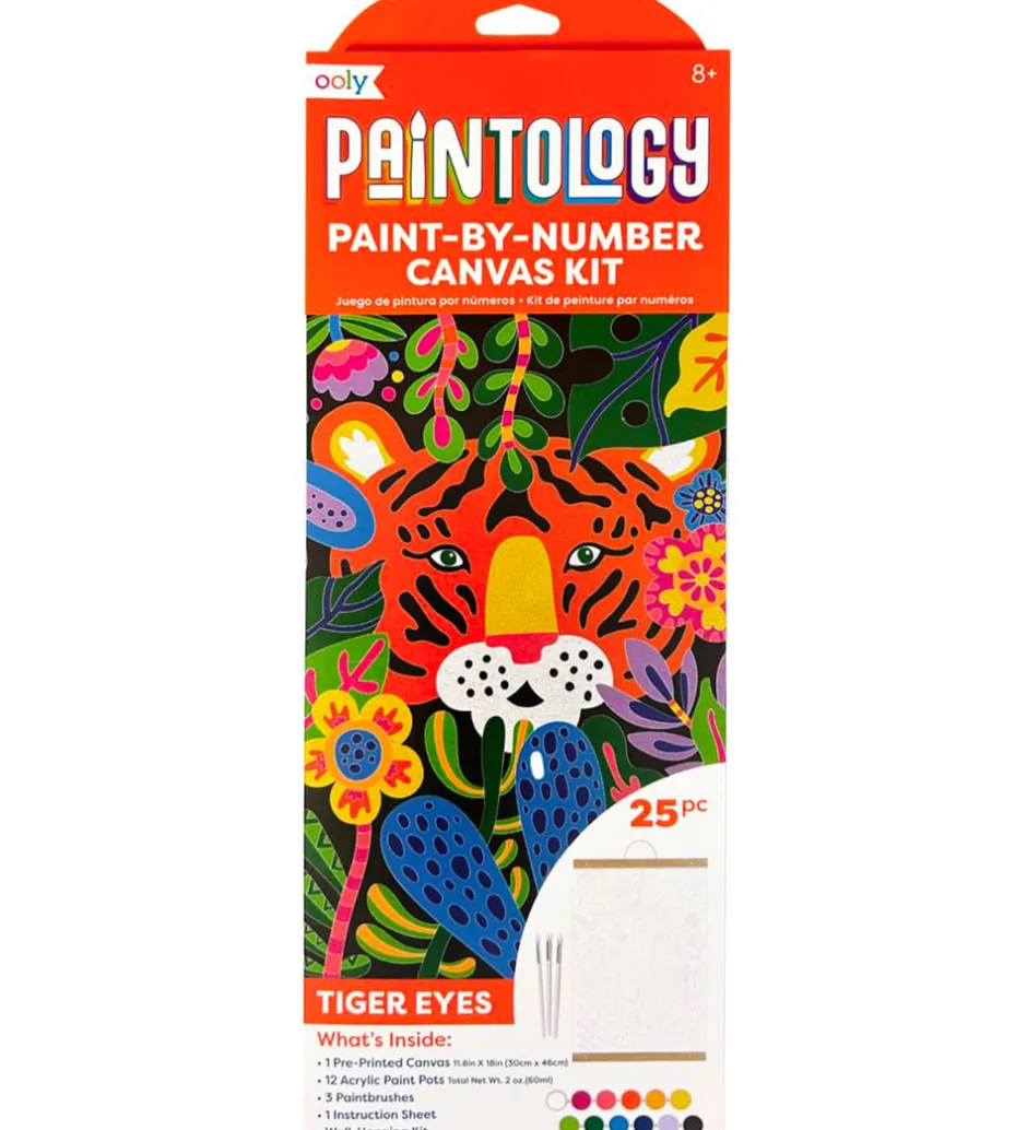 Malesæt - Paint By Number Canvas Kit - Tiger Eyes>Ooly New