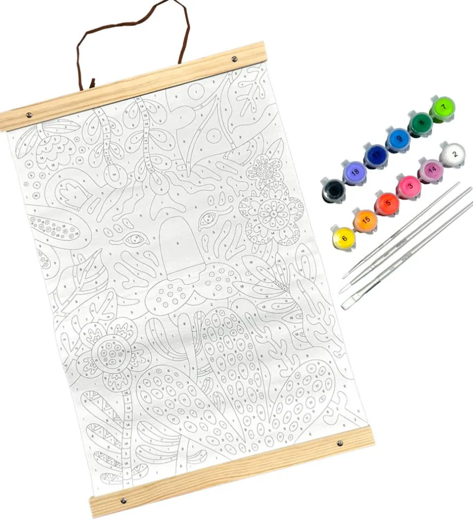 Malesæt - Paint By Number Canvas Kit - Tiger Eyes>Ooly New