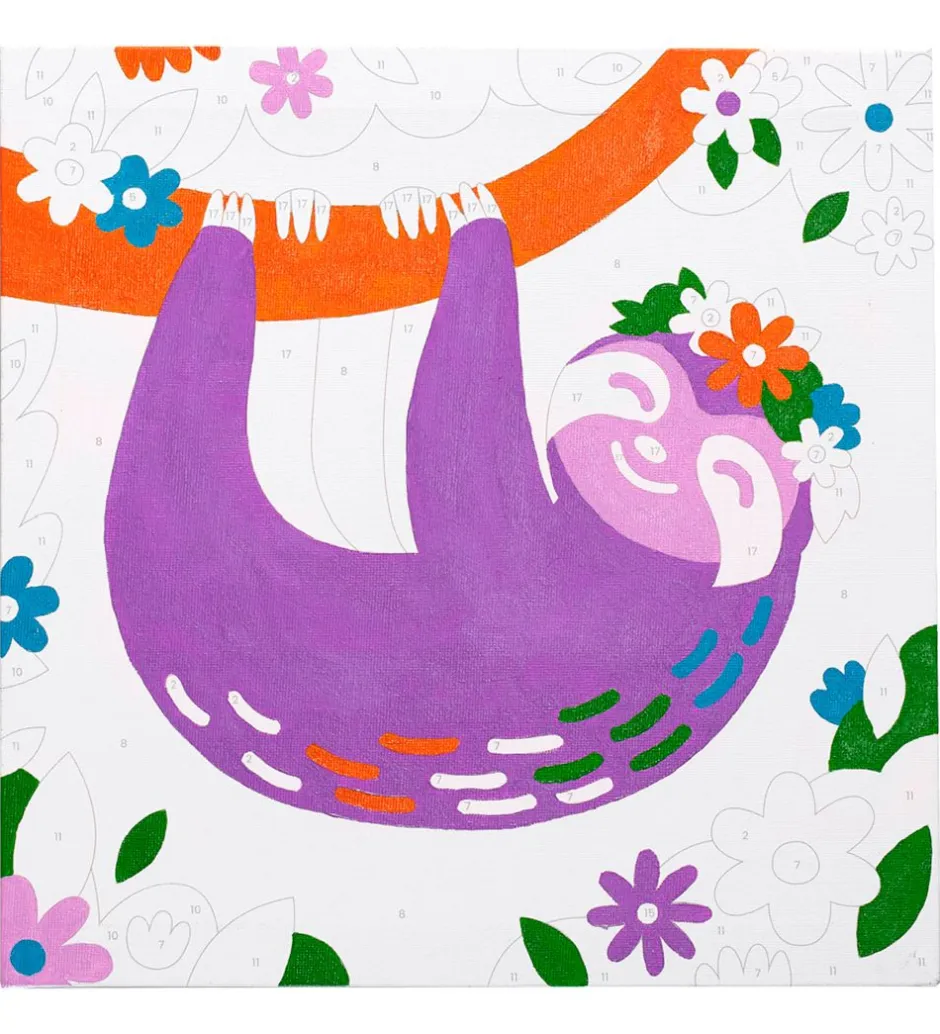 Paint By Number Sæt - Happy Sloth>Ooly