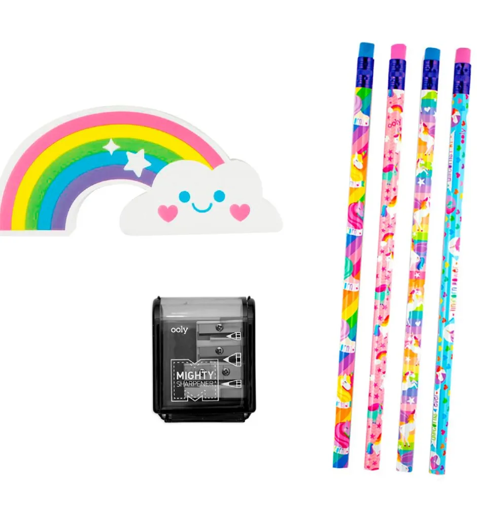 Skolesæt - Unicorns - Happy Pack>Ooly Discount