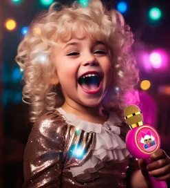 Mikrofon - LED - Karaoke - LOL Surprise - Pink/Guld><noscript><img width=