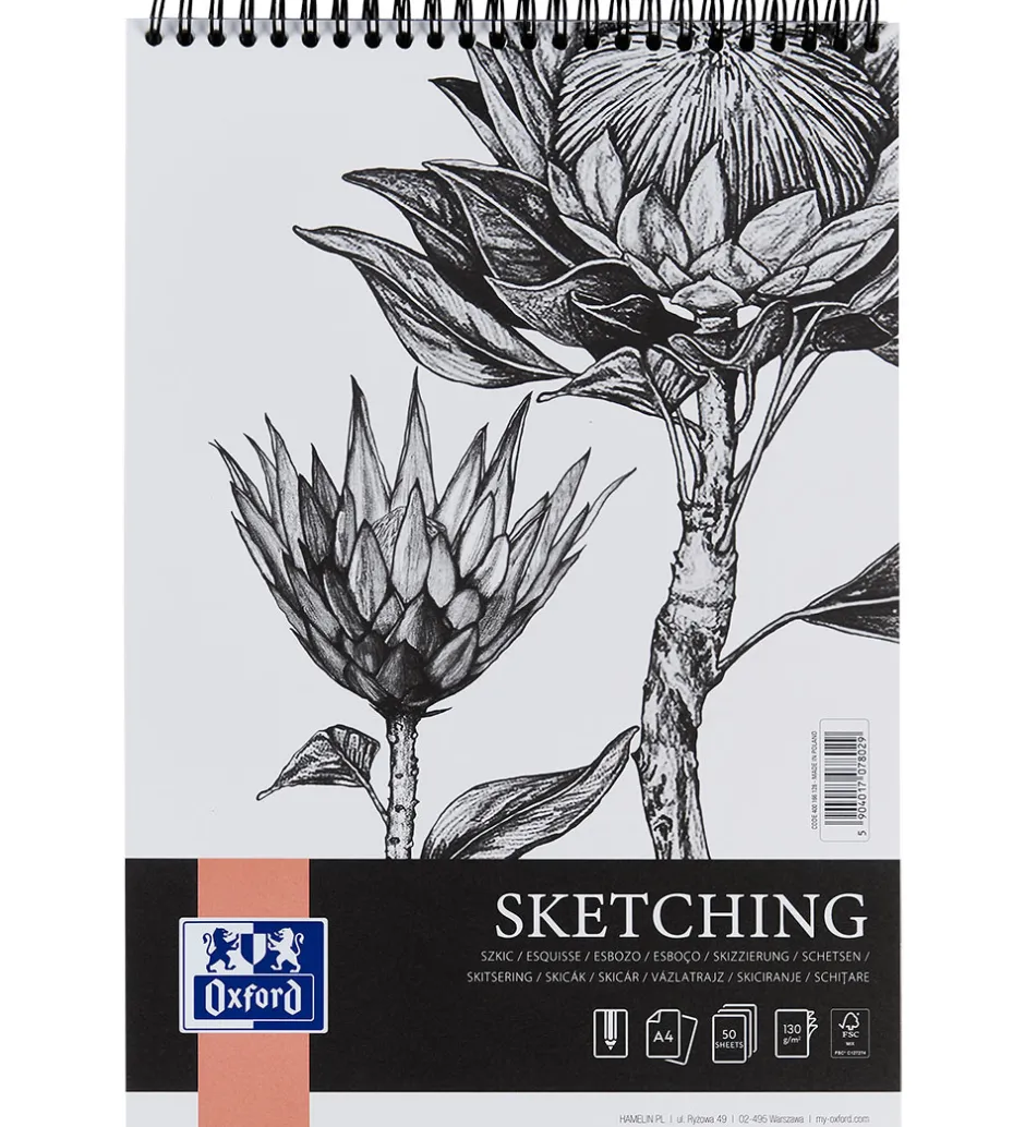 Skitseblok - A4 - Creative Pad Sketching>Oxford Outlet