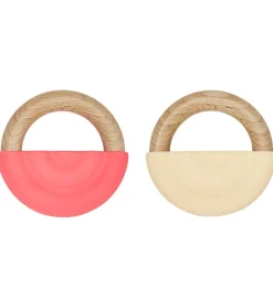 Bidering - Rainbow Teether - 2-pak - Cherry Red/Vanilla>OYOY Outlet