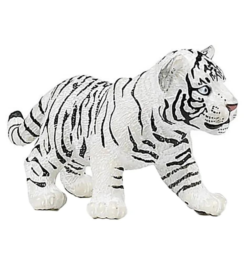 Hvid Tigerunge - H: 3,3 cm>Papo Outlet