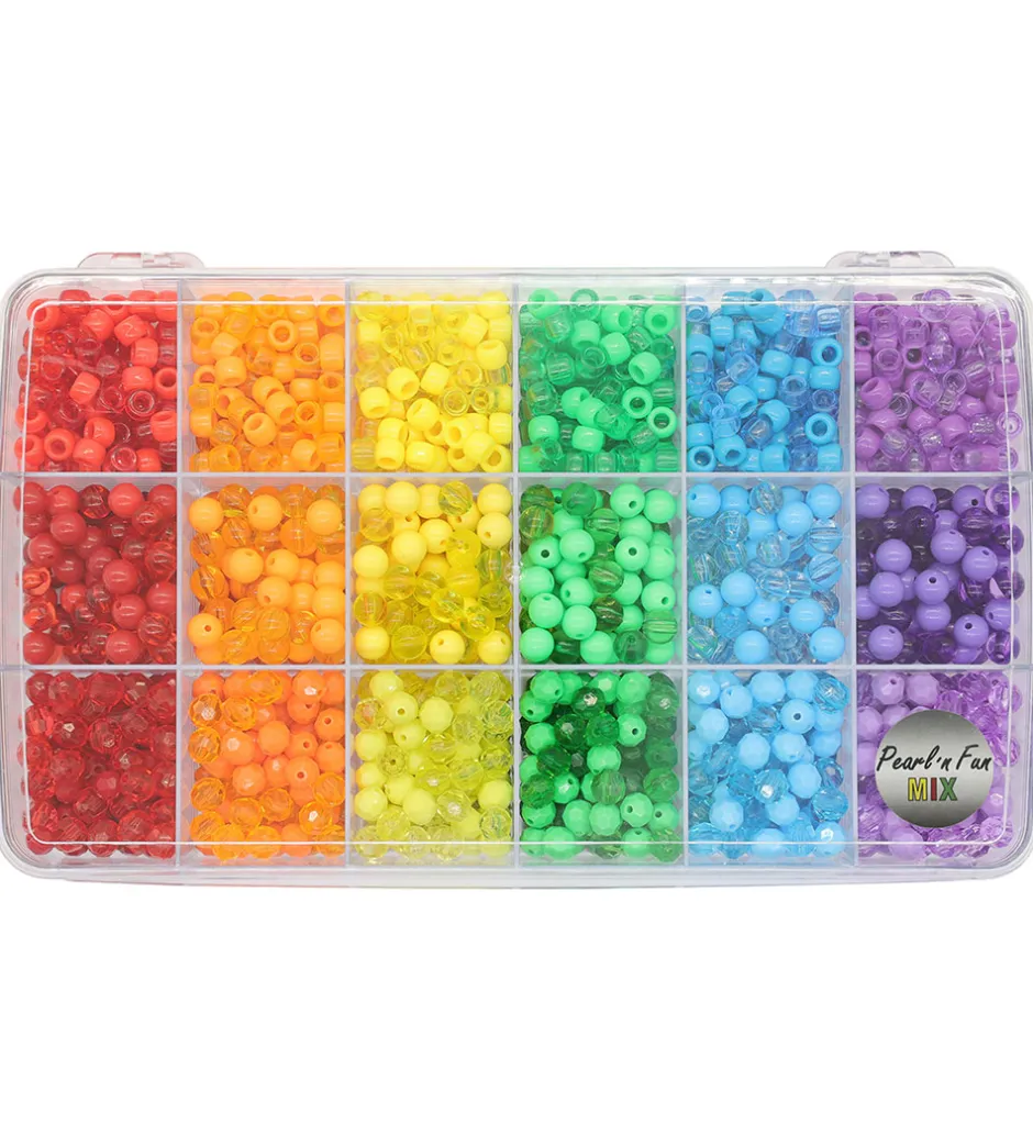 Perler - Smykkesæt - Regnbuefarvet>Pearl N Fun
