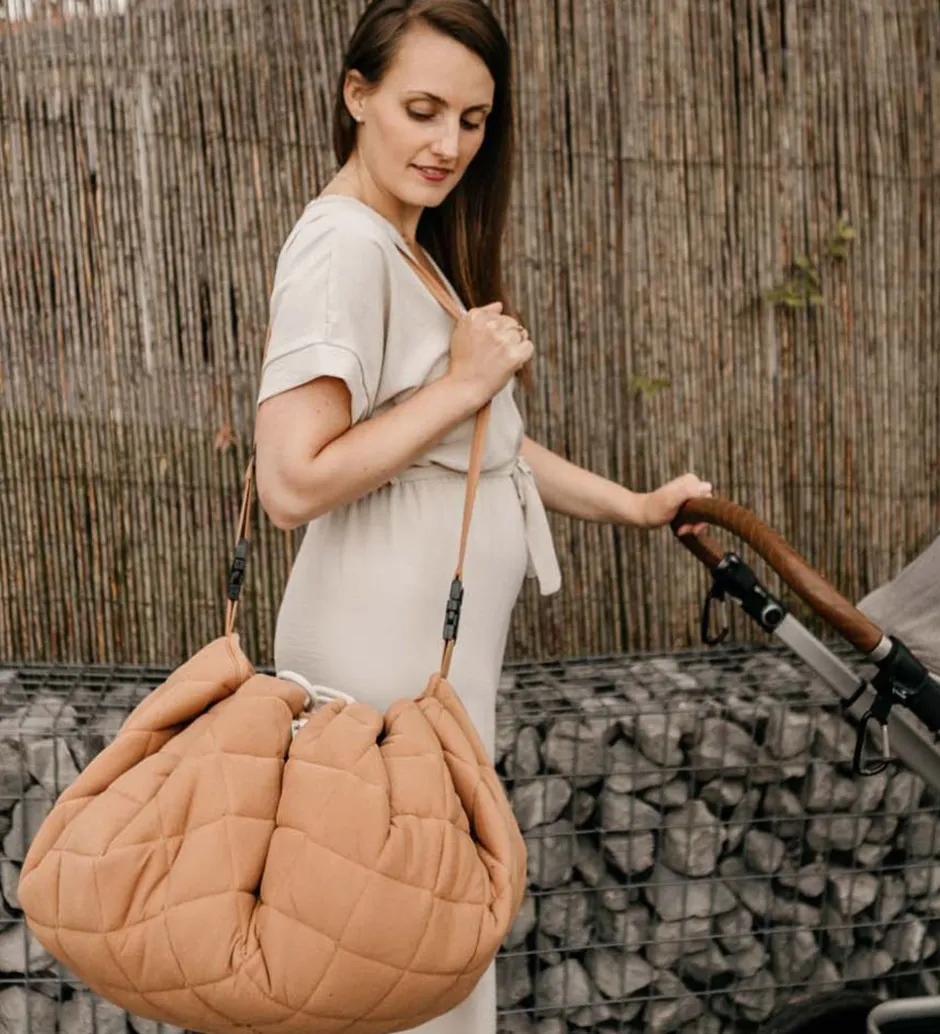Legetøjstæppe - Ø120 - Soft Organic - Tawny Brown>Play&Go Outlet