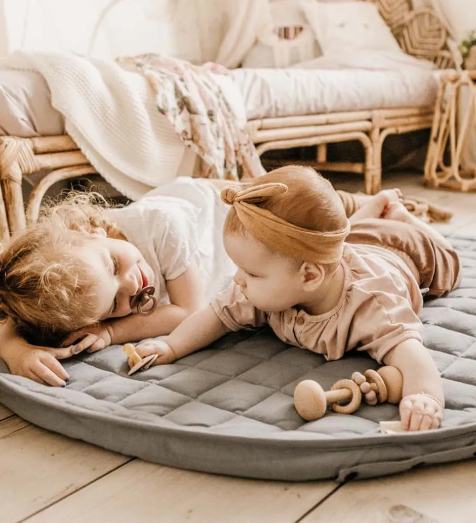 Legetøjstæppe - Ø120 - Soft Organic - Meadow Green>Play&Go
